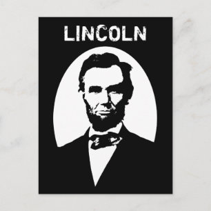Postal Lincoln Black y White
