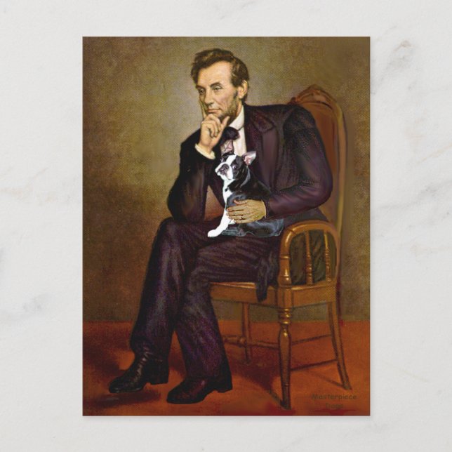 Postal Lincoln - Boston Terrier #4 (Anverso)