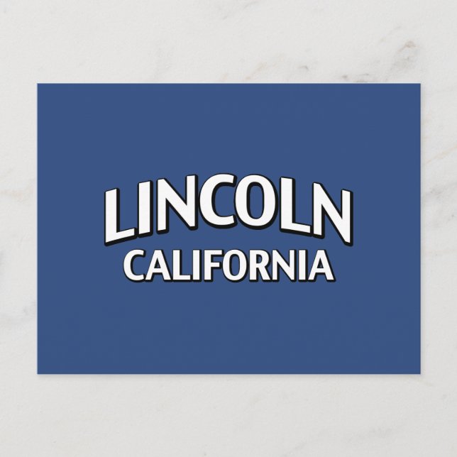 Postal Lincoln California (Anverso)