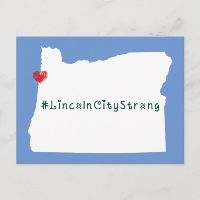 Postal Lincoln City Strong Heart White (Anverso)