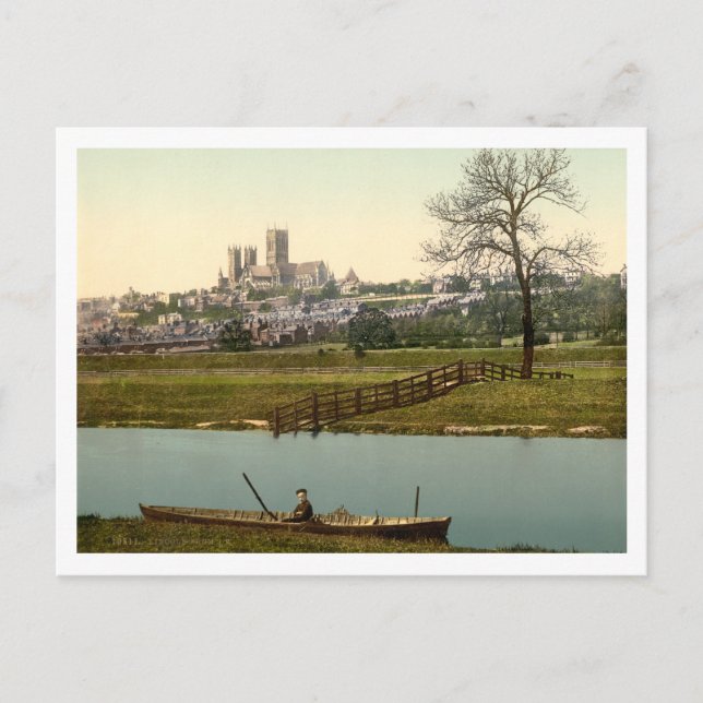 Postal Lincoln City View, Lincolnshire, Inglaterra (Anverso)