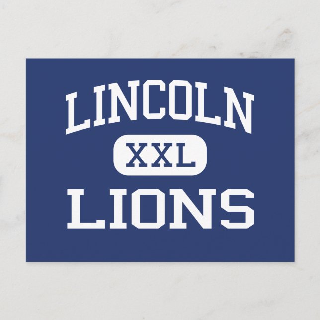 Postal Lincoln - Leones - High - Jersey City New Jersey (Anverso)