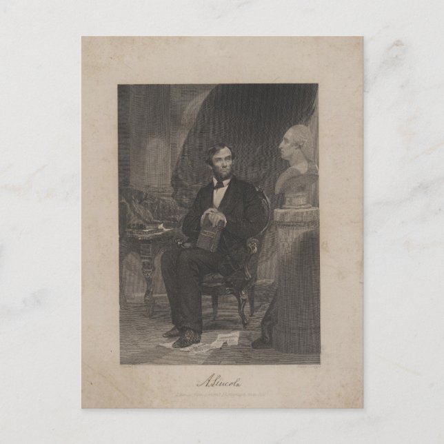 Postal Lincoln mira a Washington (Anverso)