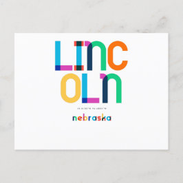 Postal Lincoln Nebraska Mid Century, Pop Art,