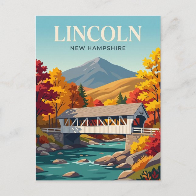 Postal Lincoln Nuevo Hampshire (Anverso)