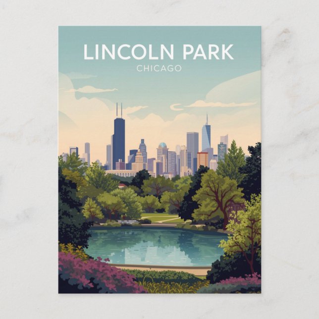 Postal Lincoln Park: Oasis verde de Chicago (Anverso)