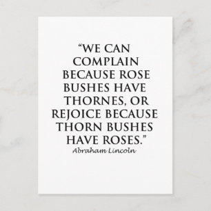 Postal Lincoln: sobre Thornes y Rosas (transparente)