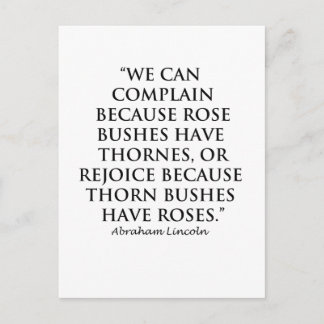 Postal Lincoln: sobre Thornes y Rosas (transparente)