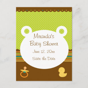 Postal linda de Baby Shower del oso de peluche