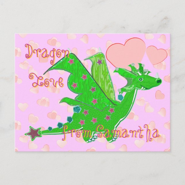 Postal linda de los niños de los corazones del (Anverso)