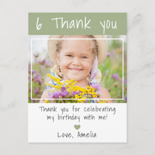 Postal Linda foto de niña sabio niño Cumpleaños Gracias