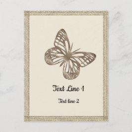 Postal Lindas Mariposas Doradas Gracias Fiesta Bebe