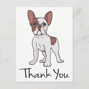 Postal Lindo Bulldog Francés Gracias Frenchie Cachorro Pe