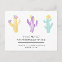 lindo Cactus casa mover Postcard