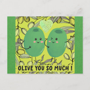 Postal Lindo Divertido Olivo Te Amo