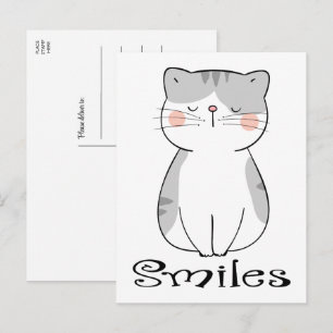 Postal Lindo gatito pensando en ti extrañándote gato hola