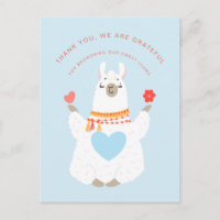 Lindo Llama de Yoga en Baby Shower Agradecimiento