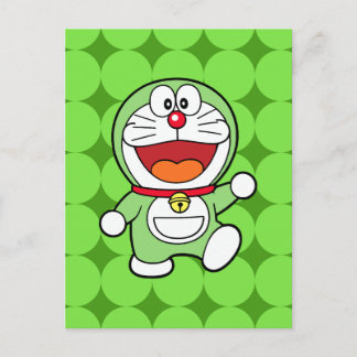Postal Lindo Mini Doraemon Anime Verde