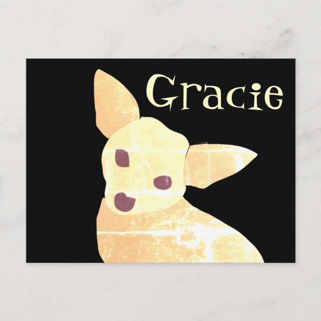 Postal Lindo perro Chihuahua divertido caprichoso (Anverso)