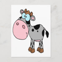 lindo personalizado tonto bebé de vaca lechal gris