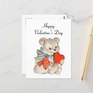 Postal lindo retro vintage Valentear