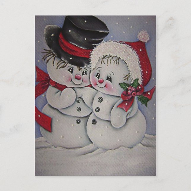 Postal lindo Snowman (Anverso)