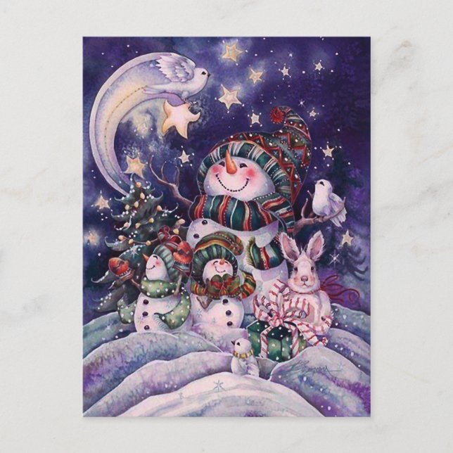 Postal lindo Snowman (Anverso)