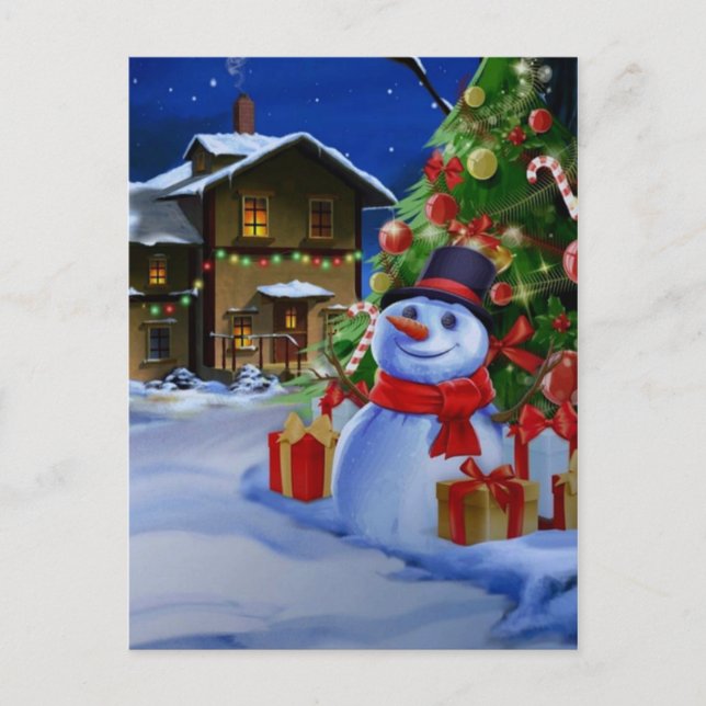 Postal lindo Snowman (Anverso)