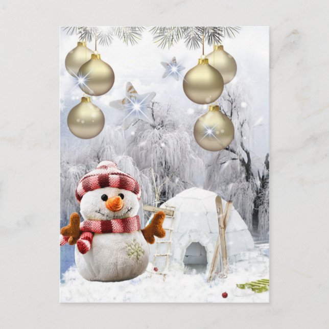 Postal lindo Snowman (Anverso)