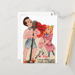 Postal lindo vintage Valentine static