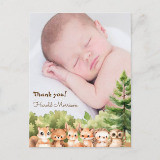 Postal Lindo y elegante agradecimiento de baby shower