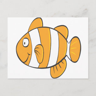 Postal lindo y feliz pequeño personaje de dibujos animado