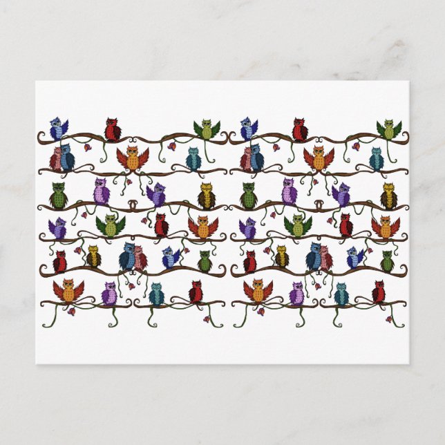 Postal lindos búhos (Anverso)