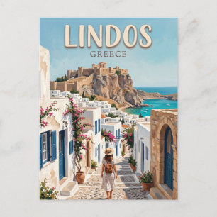 Postal Lindos Grecia