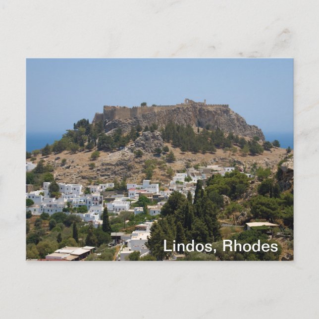 Postal Lindos, Rodas (Anverso)