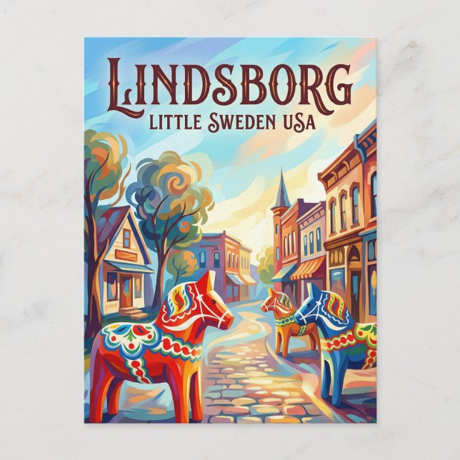 Postal Lindsborg EE. UU. (Anverso)