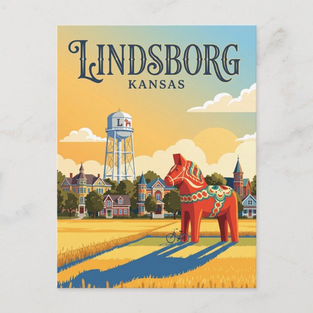 Postal Lindsborg Kansas (Anverso)