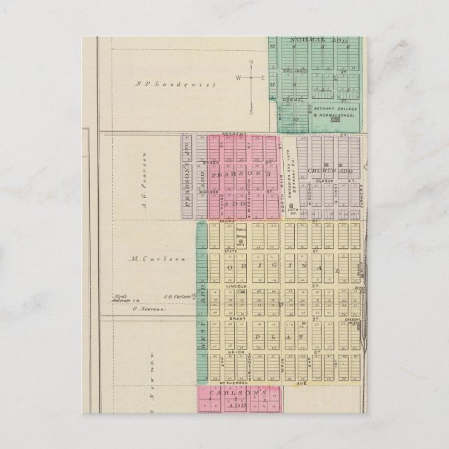 Postal Lindsborg, King City, Roxbury, Kansas (Anverso)