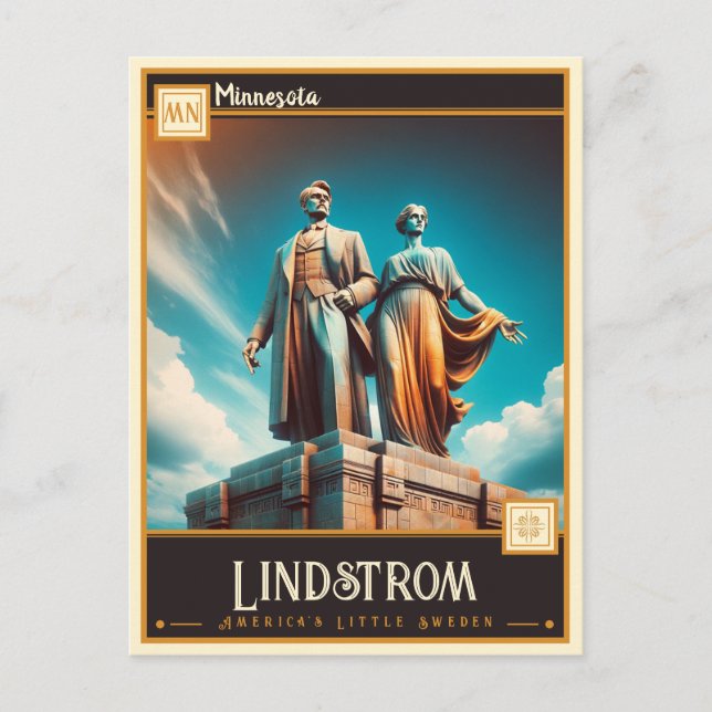 Postal Lindstrom, Minnesota | Vintage (Anverso)