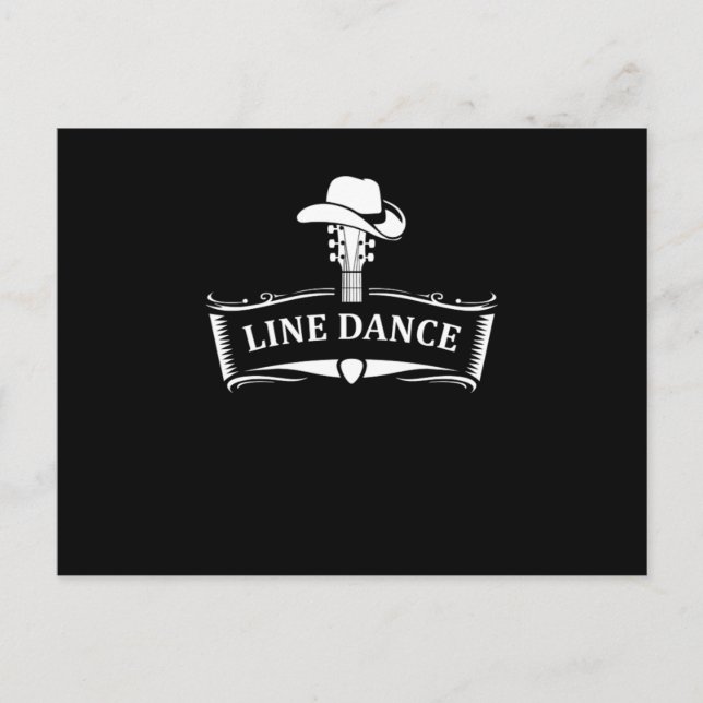Postal Line Dance Dance Dancing Country Cowboy Cowgirl Gi (Anverso)