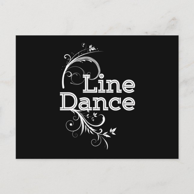 Postal Line Dance Line Dancing Music Country Regalo de Ro (Anverso)