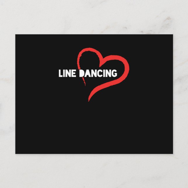 Postal Line Dancing Heart Country Music Cowboy Cowgirl Gi (Anverso)