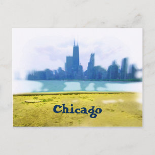Postal Línea aérea cepillado de Chicago