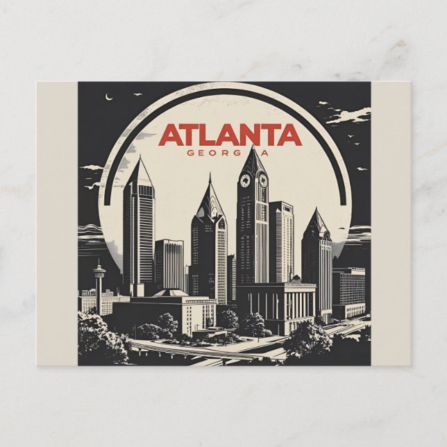 Postal Línea aérea de Atlanta Georgia (Anverso)