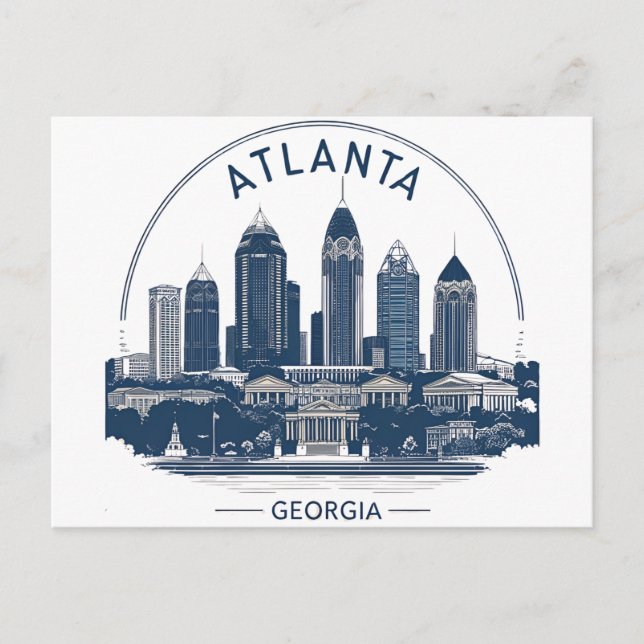 Postal Línea aérea de Atlanta Georgia (Anverso)