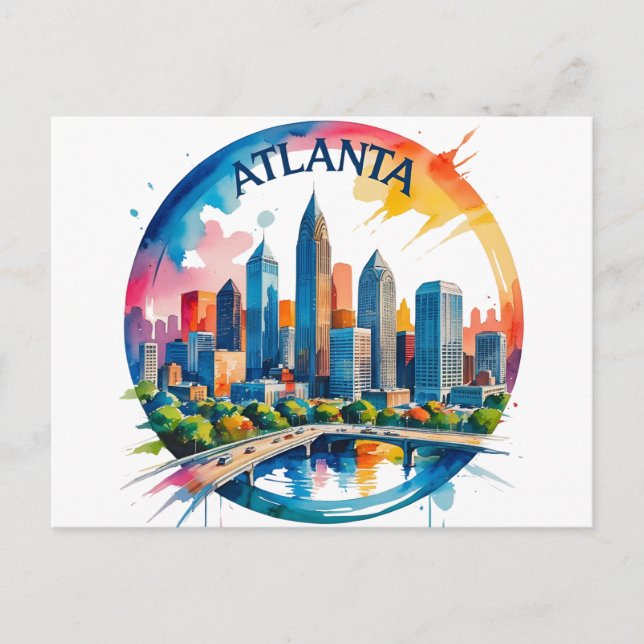 Postal Línea aérea de Atlanta Georgia (Anverso)