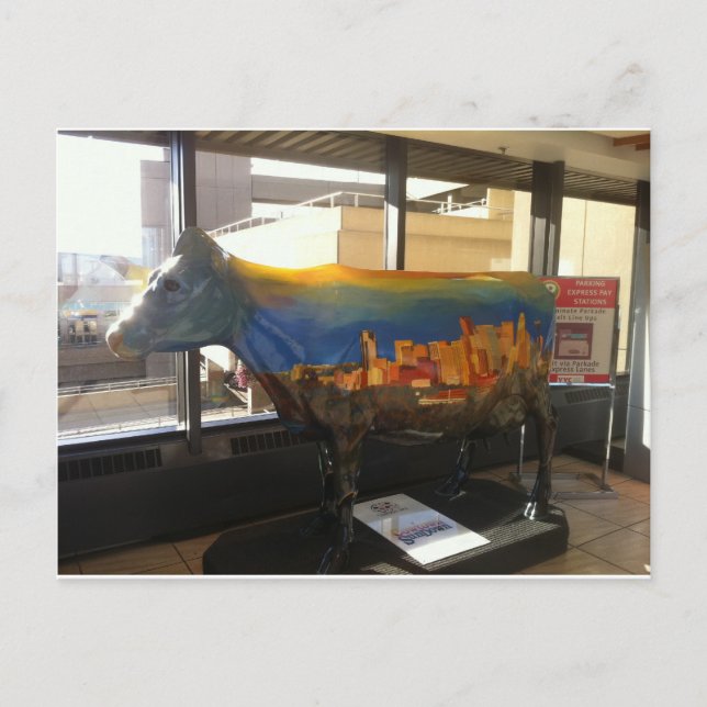 Postal Línea aérea de Cowtown (Anverso)