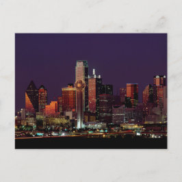 Postal Línea aérea de Dallas Texas City en Night Blank