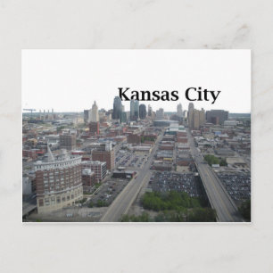 Postal Línea aérea de Kansas City con la ciudad de Kansas