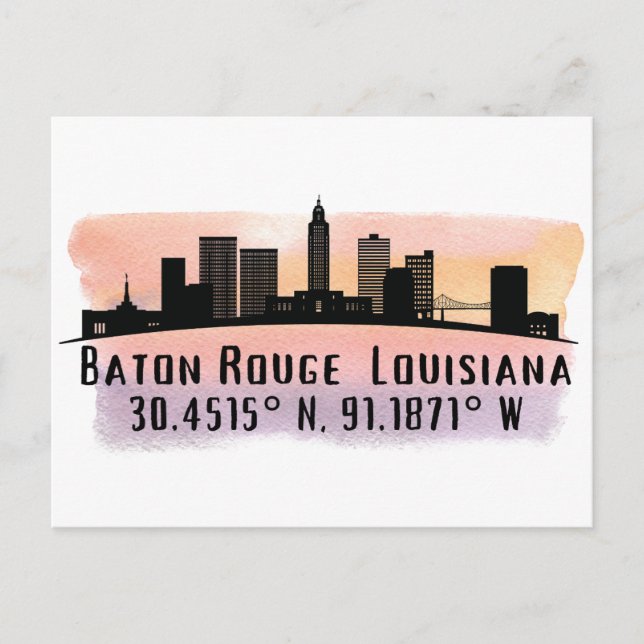 Postal Línea aérea de la ciudad de Baton Rouge (Anverso)